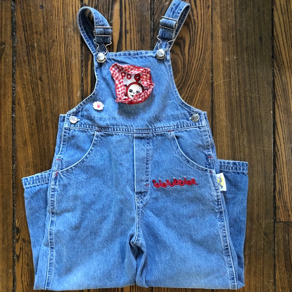 Teletubbies Bib Overalls 3T 90s Kids Po